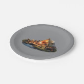 Assiettes En Carton Camping Avec Des Amoureux (Angle)