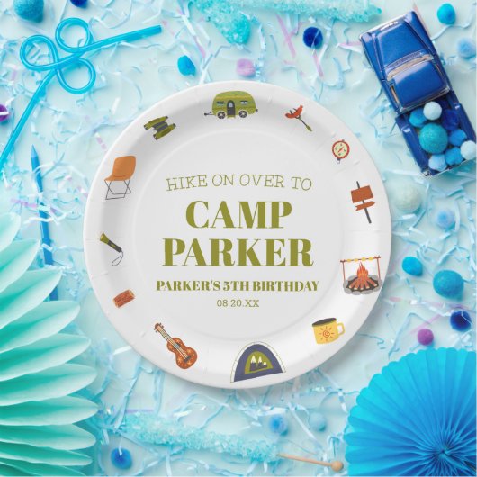 Assiettes En Carton Camping Camper Fête d'anniversaire (Fête)