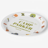 Assiettes En Carton Camping Camper Fête d'anniversaire (Angle)