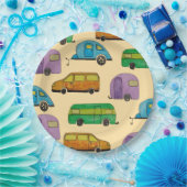 Assiettes En Carton Camping caravans (Fête)