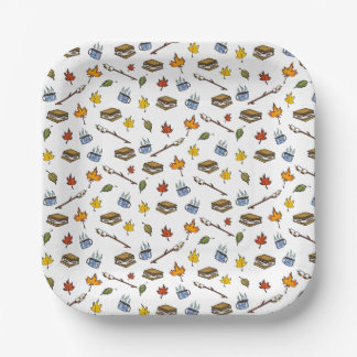 Assiettes En Carton Camping D’Été Les mores Camping Bon Camper Bonfire