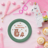 Assiettes En Carton Camping d'Ours Blancs Cute Anniversaire (Fête)