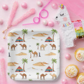 Assiettes En Carton Camping du désert du Sahara marocain (Fête)