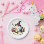 Assiettes En Carton Camping Ghost Cute Happy Halloween (Fête)
