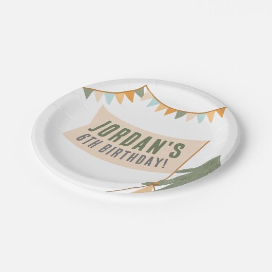 Assiettes En Carton Camping Outdoor Adventure Boy Anniversaire (Angle)