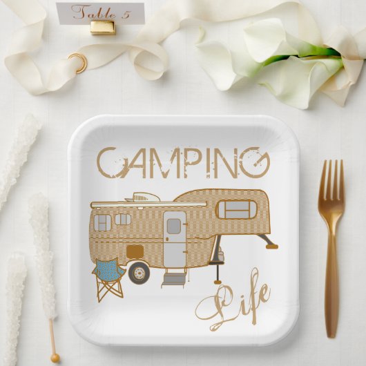 Assiettes En Carton Camping Vie dire 5e roue RV Camper (Mariage)