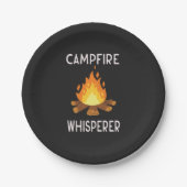 Assiettes En Carton Camping - Whisperer de feu de camp (Devant)