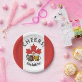 Assiettes En Carton CANADA Grande bière canadienne (Fête)