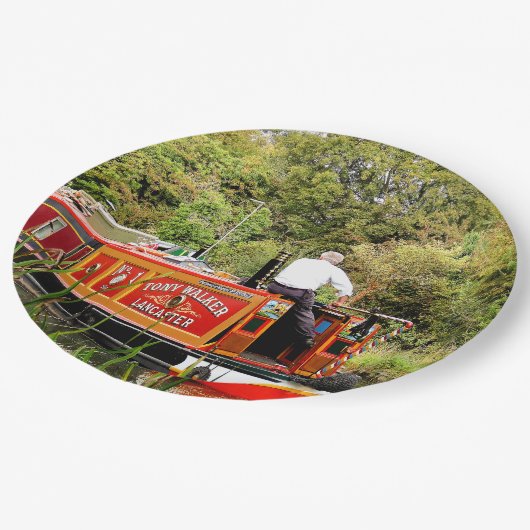 ASSIETTES EN CARTON CANAL NARROWBOATS (Angle)