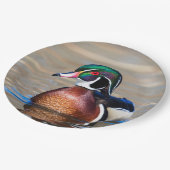 Assiettes En Carton Canard à bois dans un étang (Angle)