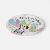 Assiettes En Carton Canard à canon noir et blanc (Angle)