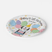 Assiettes En Carton Canard à canon noir et blanc (Angle)