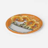 Assiettes En Carton Canard avec Fleurs et Conteneur Design (Angle)