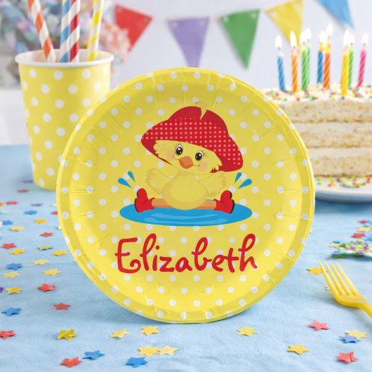 Assiettes En Carton Canard branché