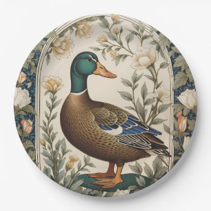 Assiettes En Carton Canard colvert élégant Inspiré de William Morris