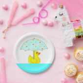 Assiettes En Carton Canard en caoutchouc baby shower (Fête)