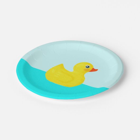 Assiettes En Carton Canard en caoutchouc baby shower Thème (Angle)