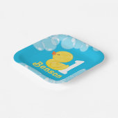 Assiettes En Carton Canard en caoutchouc bleu Personnalisé Anniversair (Angulaire)