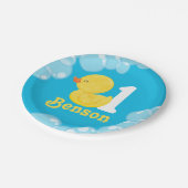 Assiettes En Carton Canard en caoutchouc bleu Personnalisé Anniversair (Angle)