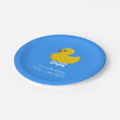 Assiettes En Carton canard en caoutchouc jaune -fête d'anniversaire (Angle)