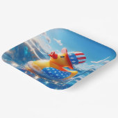 Assiettes En Carton Canard en caoutchouc jaune patriotique (Angulaire)