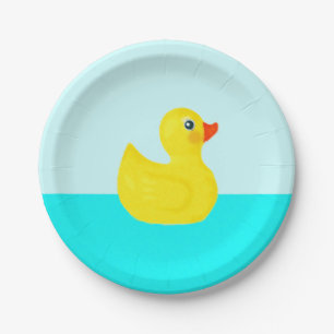 Assiettes En Carton Canard en caoutchouc pour Baby Shower