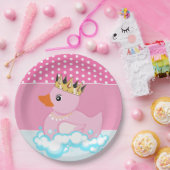 Assiettes En Carton Canard en caoutchouc (rose) Plaque papier d'annive (Fête)