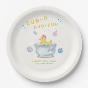 Assiettes En Carton Canard en caoutchouc Rub A Dub Dub Douche bébé