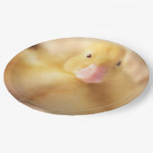 Assiettes En Carton Canard Jaune Fuzzy Bébé de Pâques Canard (Angle)