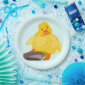 Assiettes En Carton Canard jaune mignon (Fête)