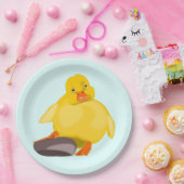 Assiettes En Carton Canard jaune mignon (Fête)
