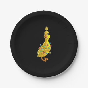 Assiettes En Carton Canard Noël Arbre T Lumières Décor Étoile Cadeaux