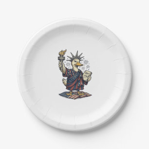 Assiettes En Carton Canard patriotique 4 juillet T-Shirt vintage Desig