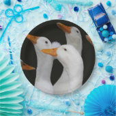 Assiettes En Carton Canards blancs (Fête)