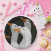 Assiettes En Carton Canards blancs (Fête)