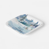 Assiettes En Carton Canards Bois Forêt Boy Baby shower (Angulaire)