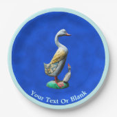 Assiettes En Carton Canards patinés en bois (Devant)