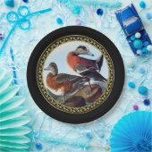 Assiettes En Carton Canards Widgeon américains sur une roche (Fête)