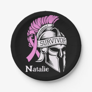 Assiettes En Carton Cancer du sein survivant