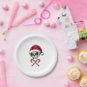 Assiettes En Carton Candy Cane Crew Skull Christmas 2025 Funny Men Boy (Fête)