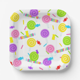 Assiettes En Carton Candy Lollipop Sweet Celebration