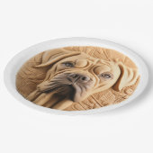 Assiettes En Carton Cane Corso 3D inspiré (Angle)