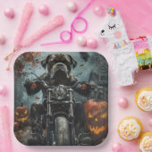 Assiettes En Carton Cane Corso équitation Moto Halloween Effrayant (Fête)