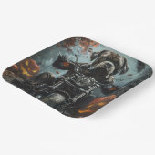 Assiettes En Carton Cane Corso équitation Moto Halloween Effrayant (Angulaire)