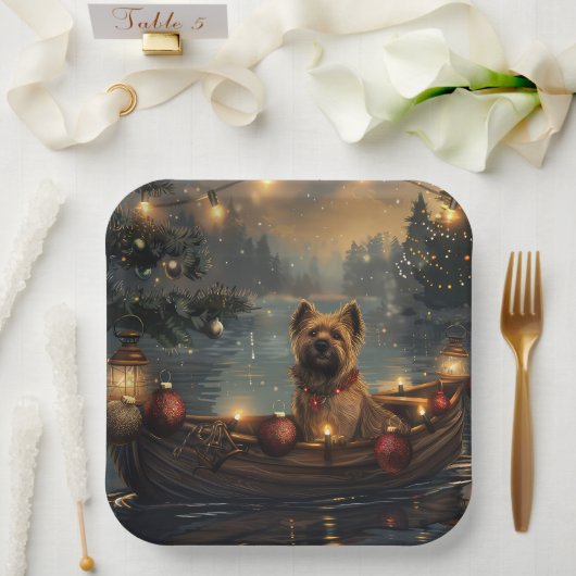 Assiettes En Carton Cane Corso Noël Festive Voyage (Mariage)