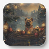 Assiettes En Carton Cane Corso Noël Festive Voyage (Recto)