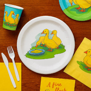 Assiettes En Carton Canetons