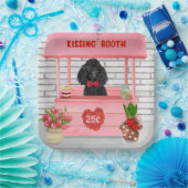 Assiettes En Carton caniche Chien Valentine's Day Kissing Booth (Fête)