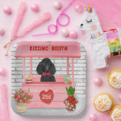 Assiettes En Carton caniche Chien Valentine's Day Kissing Booth (Fête)