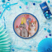 Assiettes En Carton Caniche d'anniversaire et plaques à papier de (Fête)